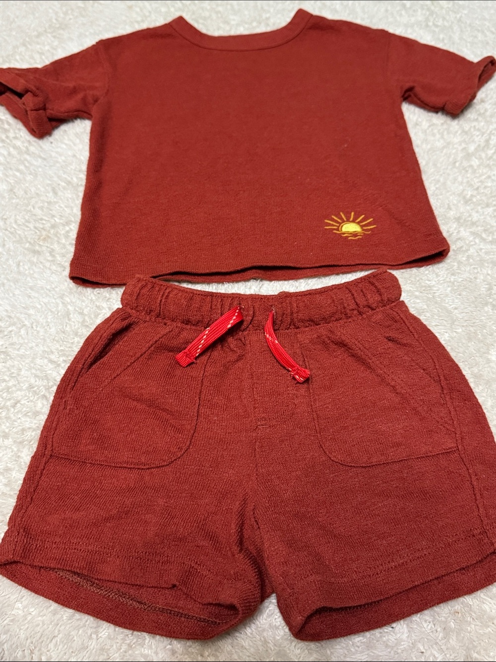 Cat & Jack Rust orange Set baby boy 2T